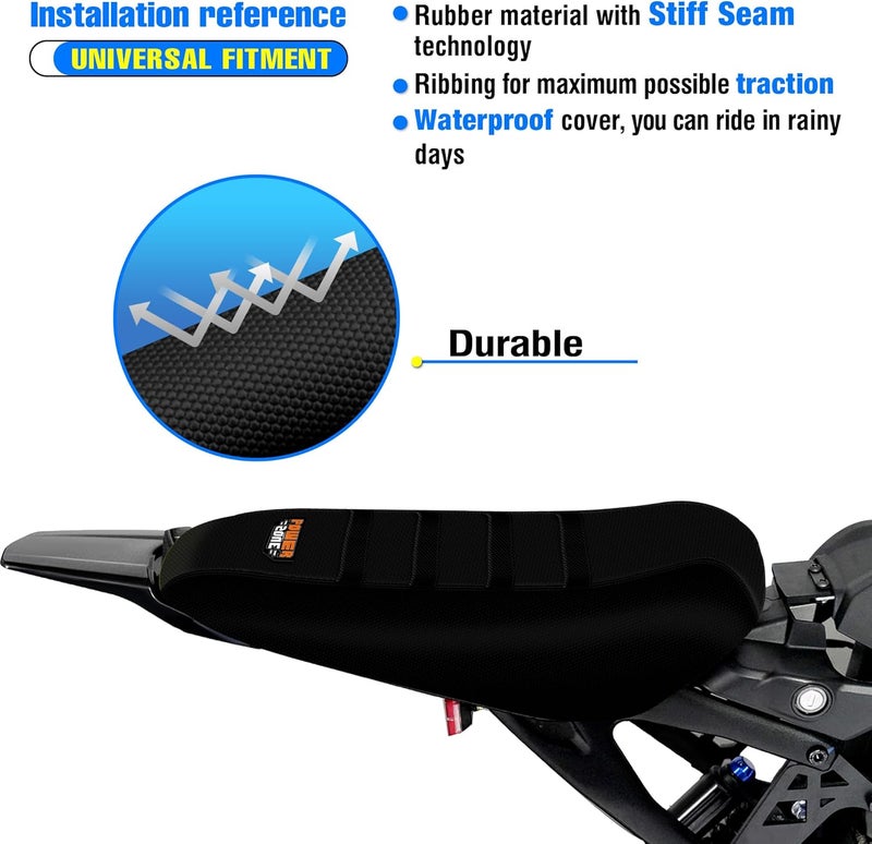 MCHMFG Motorcycle Dirt Bike Seat Cover for Surron Sur Ron Light Bee X/S - E Bike Seat Cover (Black) - Image 5